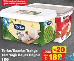 TORKU/KAANLAR TRAKYA TAM YAĞLI BEYAZ PEYNİR 1 KG